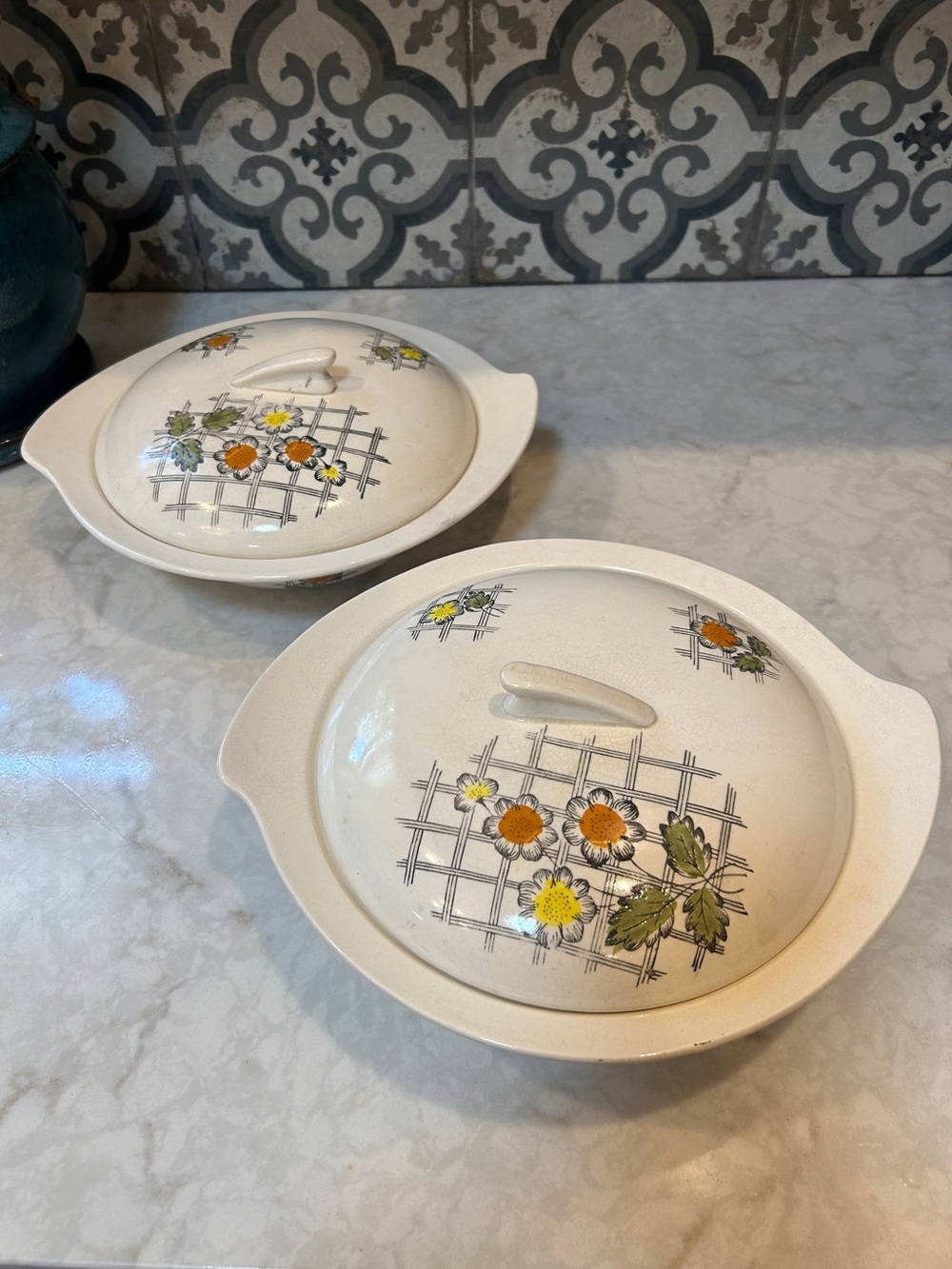 RARE FIND-Mid-Century Modern Serving Dishes by Broadhurst England-Set of 2